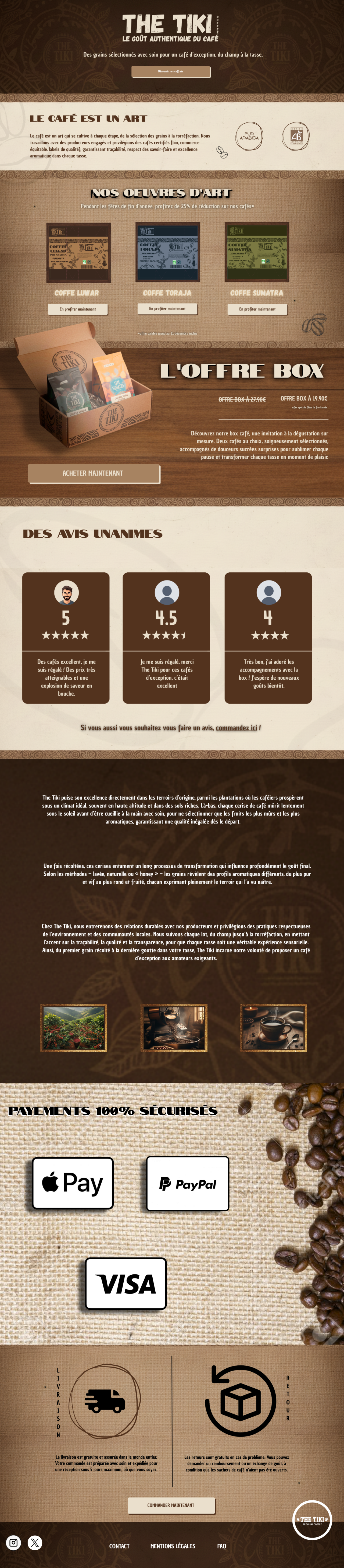 Landing Page Café
